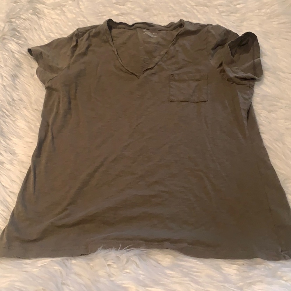 Green v neck